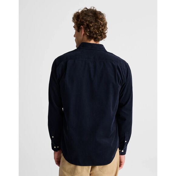 Madewell Men's Large Dark Navy Fine-Wale Corduroy Button-Up Shirt NWT NY110 - Picture 2 of 11